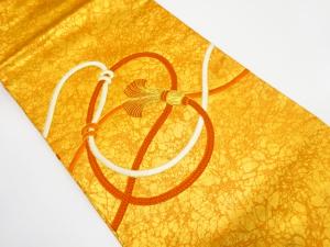 組紐模様　刺繍　名古屋帯